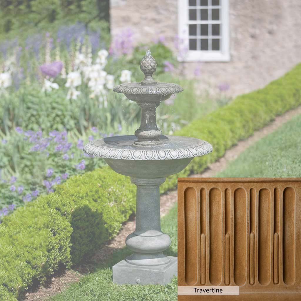 Campania International Williamsburg Pineapple 2 Tier Fountain