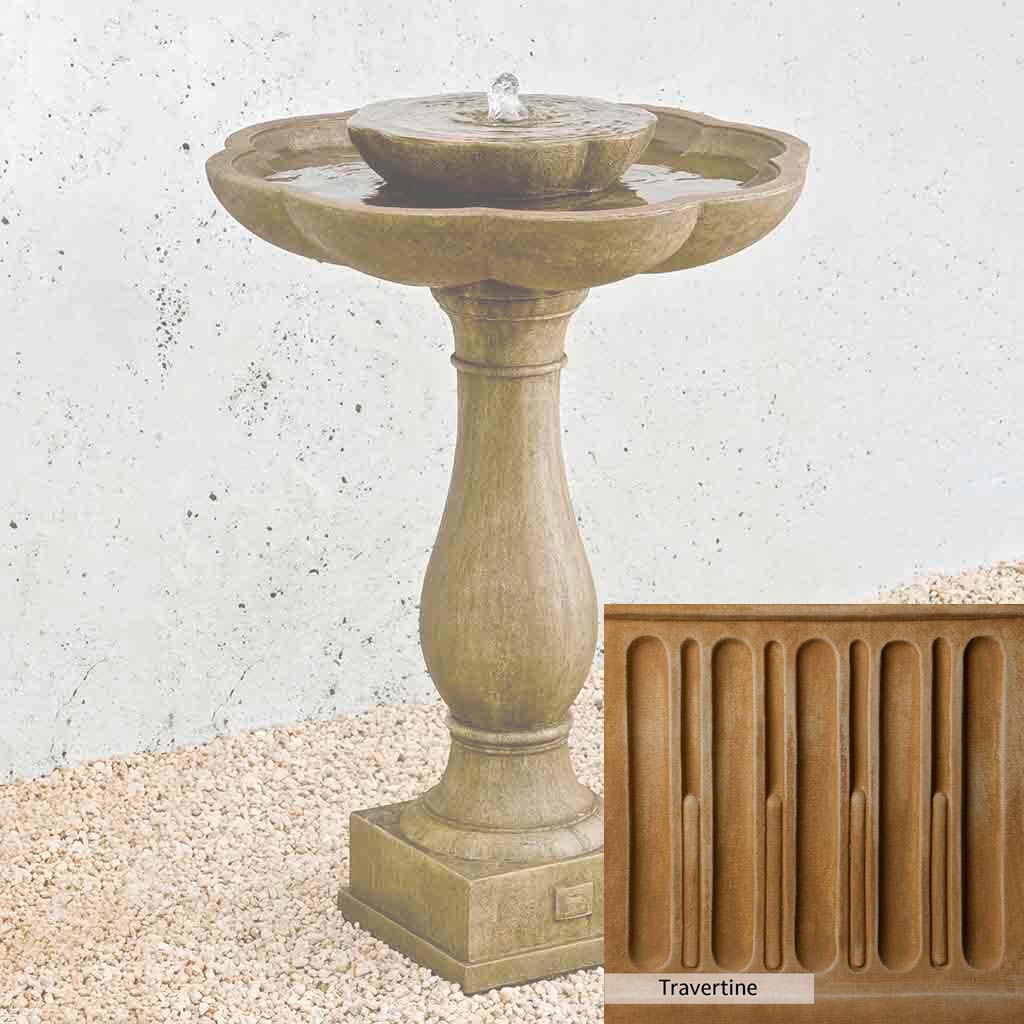 Campania International Flores Pedestal Fountain