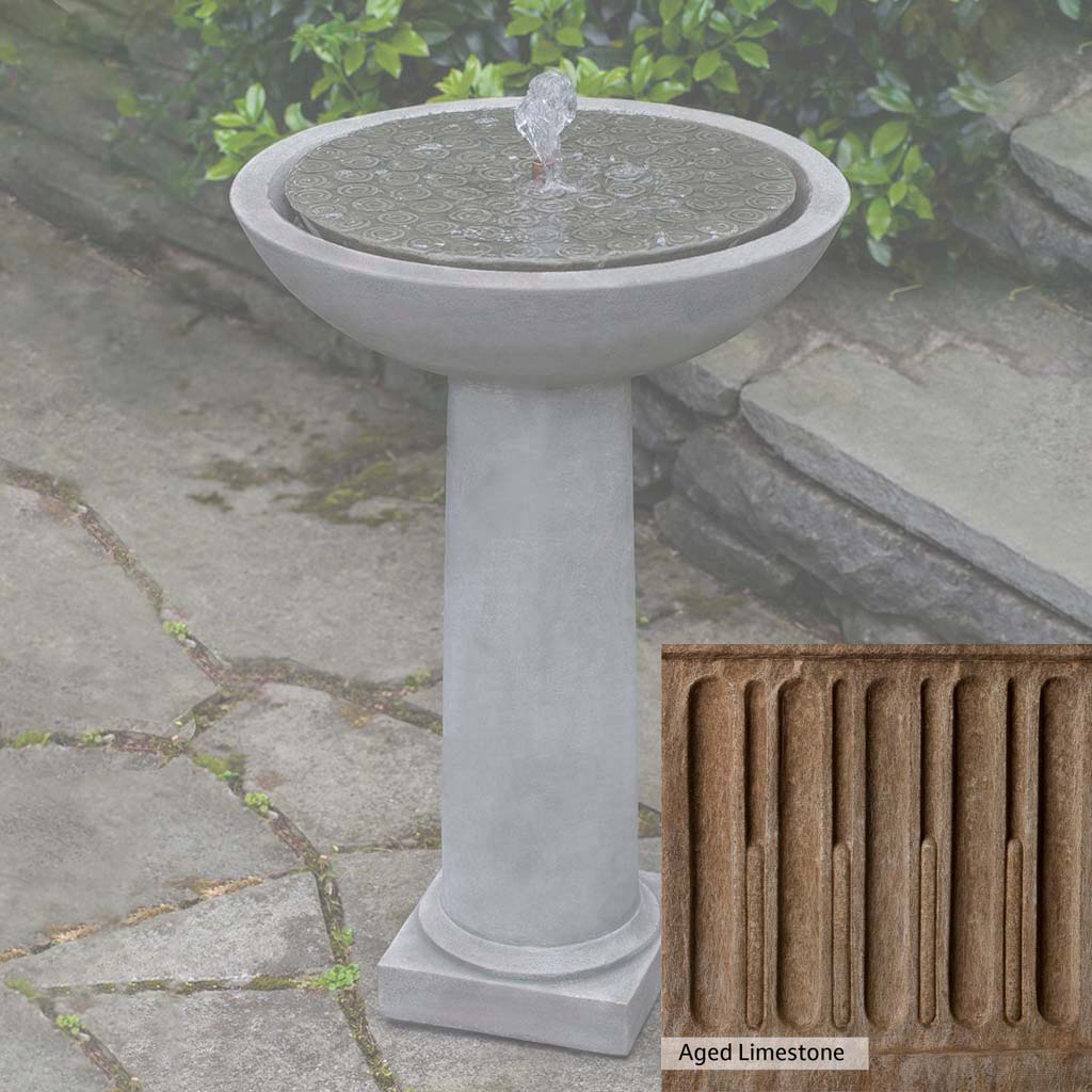 Campania International Cirrus Birdbath Fountain