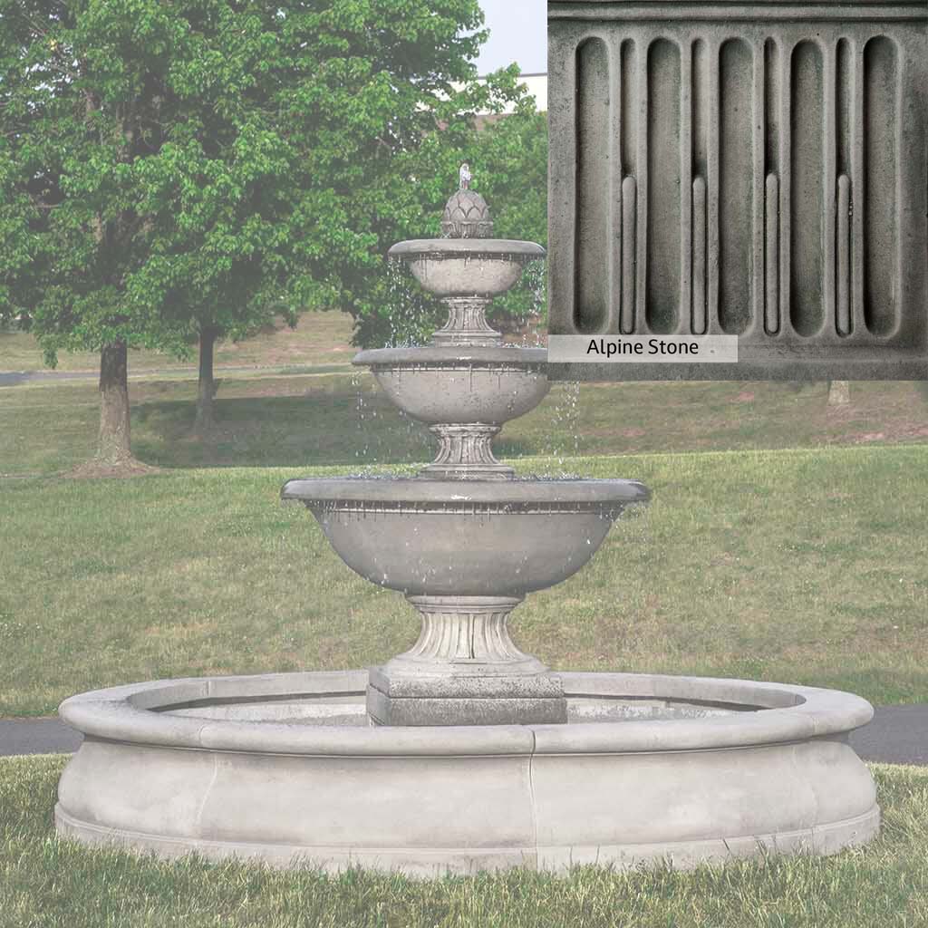 Campania International Fonthill Fountain in Basin