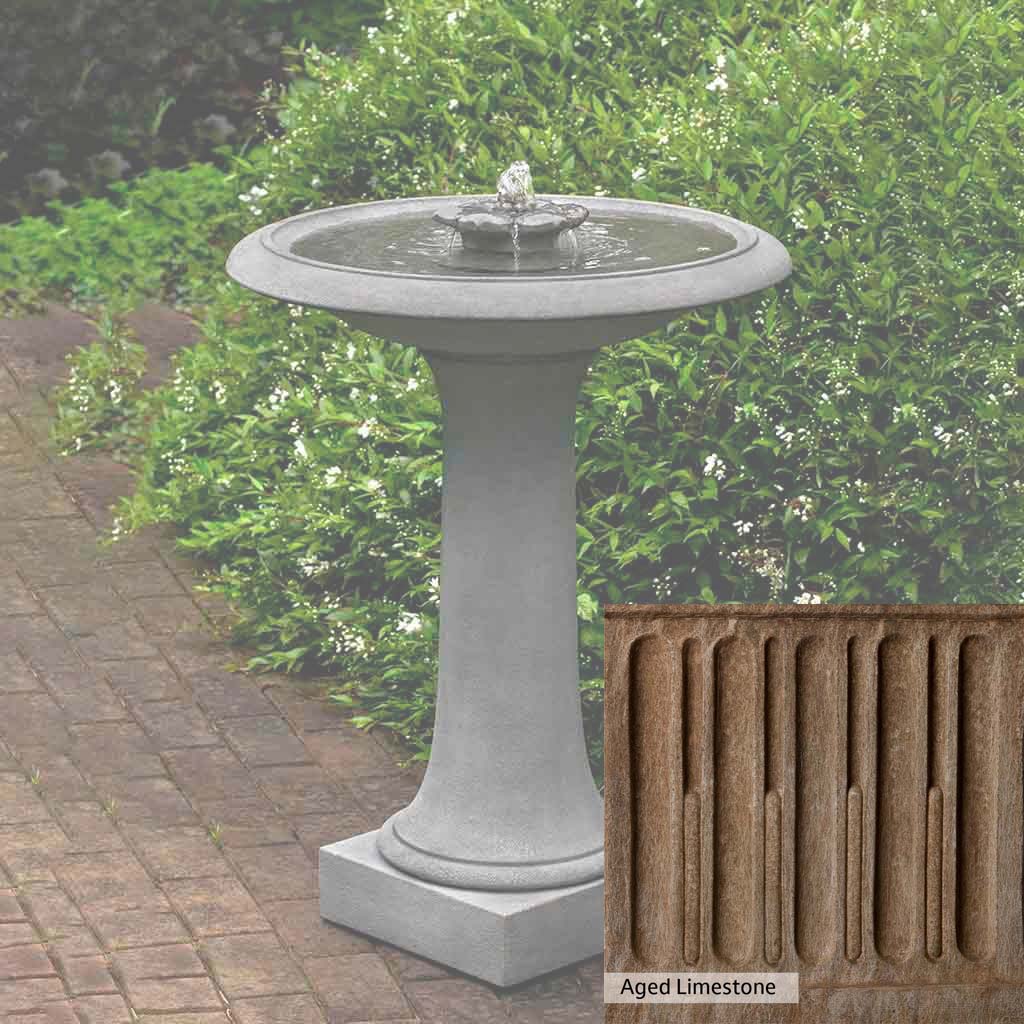 Campania International Camellia Birdbath Fountain