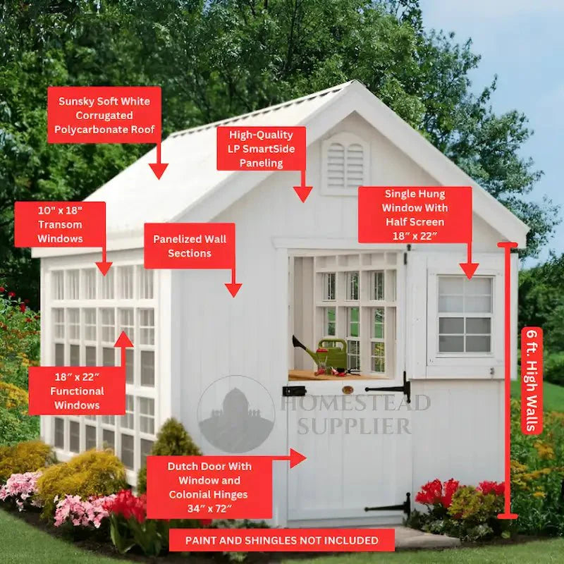 Little Cottage Co. Colonial Gable Greenhouse