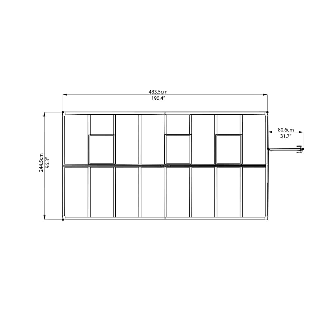 Palram - Glory 8' x 16' Greenhouse - HG5616