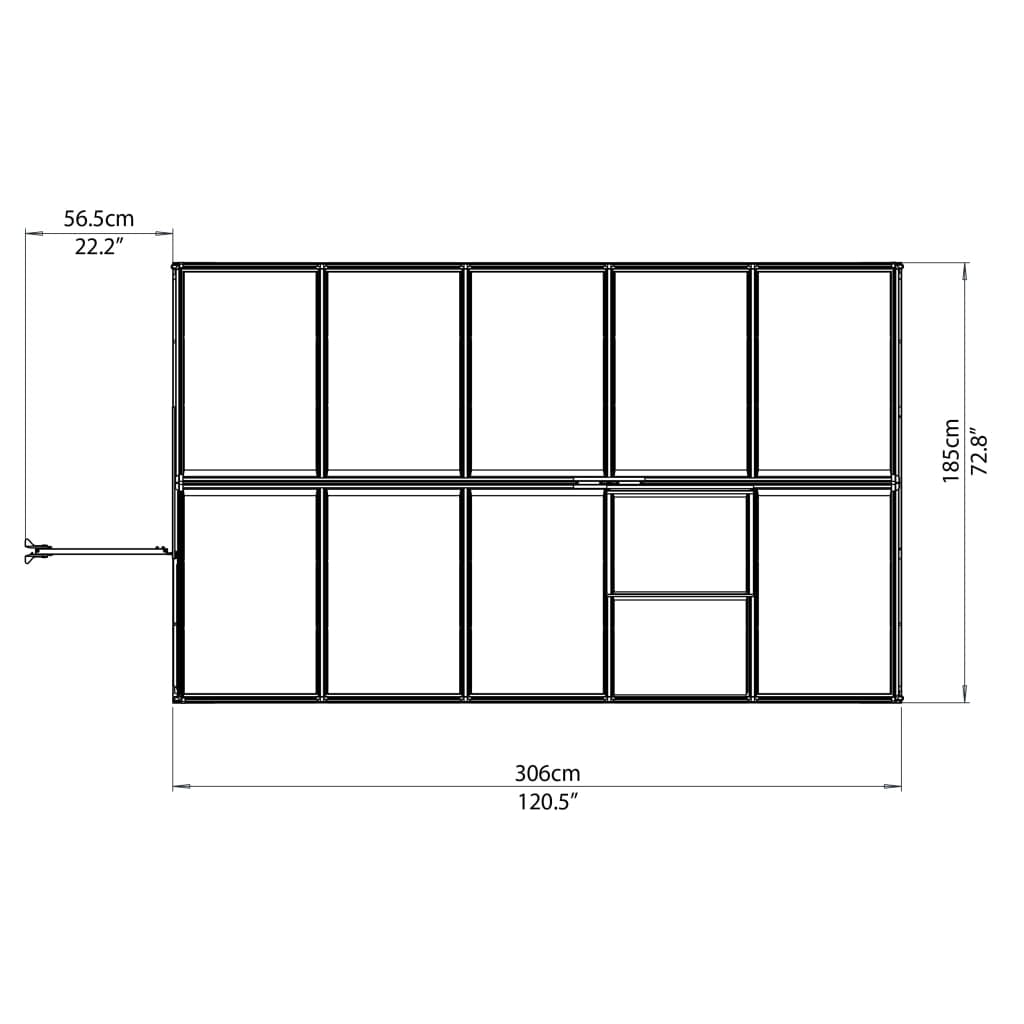 Palram - Mythos 6' x 10' Greenhouse - Silver - HG5010