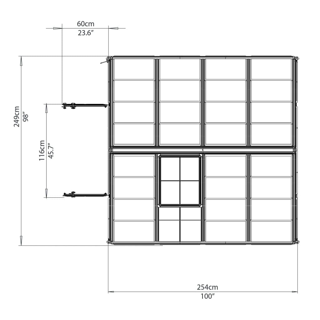 Palram - Snap & Grow 8' x 8' Greenhouse - Silver - HG8008